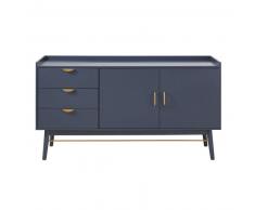 Buffet 2 portes 3 tiroirs bleu foncé Penelope
