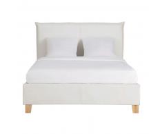 Lit coffre avec sommier &agrave; lattes 160x200 blanc Pillow