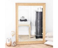 Miroir en paulownia dor&eacute; 90x120