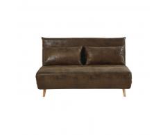 Banquette convertible 2 places marron Nio