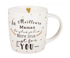 Mug en porcelaine blanche et noire
