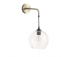 Applique en métal doré et verre