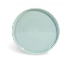 Assiette &agrave; dessert en fa&iuml;ence bleue D 21 cm HELSINKI