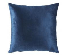 Coussin en velours bleu saphir 45x45