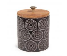 Bocal en c&eacute;ramique noire H 11 cm TRIBU