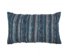 Housse de coussin en coton bleu 30x50
