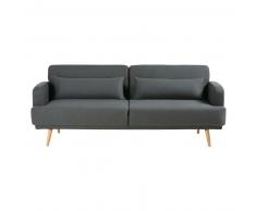 Canap&eacute;-lit 3 places gris Elvis