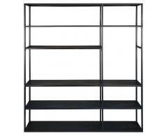 Meuble TV étagère en métal noir Edison