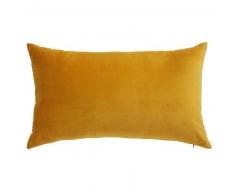 Coussin en velours jaune moutarde 30x50cm SAVORA