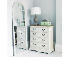 Miroir en m&eacute;tal ivoire H 180 cm COME