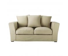 Canapé-lit 2/3 places en coton beige Balthazar