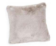 Coussin fausse fourrure gris 45 x 45 cm SWART