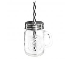 Bocal avec paille en verre SHOOTER