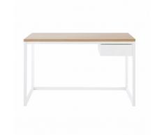 Bureau 1 tiroir en métal blanc Igloo