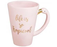 Mug flamant rose en porcelaine