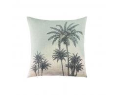 Coussin imprim&eacute; paysage tropical 45x45