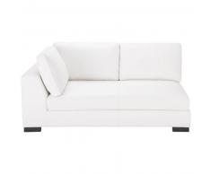 Angle gauche de canapé-lit en cuir blanc Terence