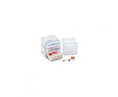 buttinette Boîtes de rangement, dim. : 9 x 7,5 x 3 cm, contenu : 5 pièces