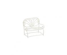 Banc de jardin en métal, crème, 10,5 x 10 cm