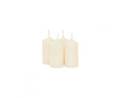 Bougies cylindriques, champagne, Ø 6 cm, 4 pièces