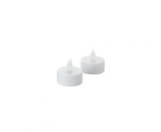 Bougies chauffe-plat LED avec minuterie, 4 cm Ø, 2 pièces