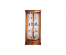 Vitrine d'angle 1 porte 1 tiroir