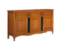 Enfilade merisier 3 portes 3 tiroirs