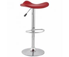Tabouret de bar / cuisine 'WAVE' en matière synthétique rouge