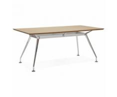 Grand bureau / table de réunion 'STATION' en bois finition naturelle - 180x90 cm