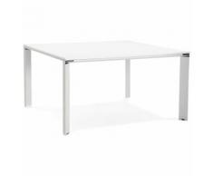 Table de réunion / bureau bench 'XLINE SQUARE' blanc - 140x140 cm