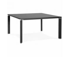 Table de réunion / bureau bench 'XLINE SQUARE' noir - 140x140 cm