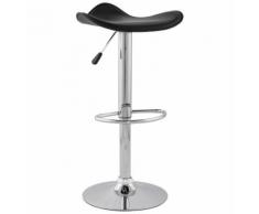 Tabouret de bar / cuisine 'WAVE' en matière synthétique noire