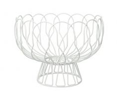 Pt, PT2519WH Corbeille à fruits sur pied Wired Blanche Métal