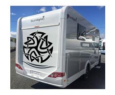 TATOUTEX Stickers Celte Tribal - Rose, L 10cm x H 10cm