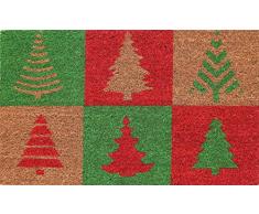 Coco&Coir® Paillasson en fibre de coco | 100 % Fibre de Coco Naturelle avec endos en PVC | Tapis Coco Premium | Paillasson très Absorbant | Tapis dEntrée, Exterieur et Intérieur | Sapin de Noël