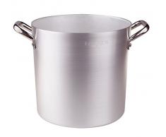 Pentole Agnelli Casserole en Aluminium, avec 2 poignées en Acier Inoxydable, Argent 30 cm Argent