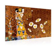 WTD 021414a Impression murale sur toile non tissÃ©e Motif Gustav Klimt Marron 70 x 40 cm