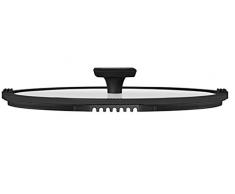 Stoneline 17371Â Imagination Fonction Couvercle en Verre avec Bord en Silicone avec passoire en Silicone 20Â cm, Verre, Transparent, 41.9Â x 24.9Â x 9,9Â cm