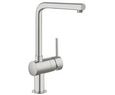 GROHE Robinet de Cuisine Minta Plage de rotation de 0°/150°/360° Supersteel Bec en L 31375DC0 (Import Allemagne)