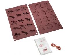 Lurch 65026 FlexiForm Set Calendrier de lAvent avec 2 Moules + Accessoires Carmin