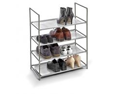 Domopak Living 8001410073433 Armoire aux 4 ÃtagÃ¨res, Plastique/Acier/PolypropylÃ¨ne, Gris, 28,5 x 58,2 x 70 cm