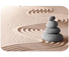 Papillon Tapis de Salle de Bain Super Absorbant en Polyester Multicolore à Motifs de Pierres sur Le Sable 60 x 40 cm