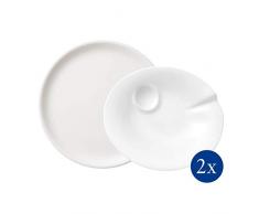 Villeroy & Boch Pasta Passion Coffret dinitiation cuisine italienne, 4 piÃ¨ces, Porcelaine Premium, Blanc