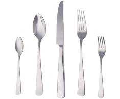 AmazonBasics Service de 20 couverts en acier inoxydable avec bord carré Pour 4 personnes