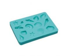 Kitchen Craft SDIFM11 Moule Sweetly Does It Coquillages en Silicone Bleu, 9 x 12 x 16 cm