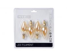 Lucide 49043/14/62 Ampoule filament, Verre, E14, 12 W, Ambre
