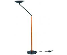 Aluminor LIBERT 4*N Lampadaire HalogÃ¨ne MÃ©tal/Bois TeintÃ© Merisier