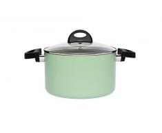 Berghoff Eclipse antiadhÃ©sif Induction Casserole avec Couvercle en Verre, Souple, Vert, 20Â cm/3.7Â Litre