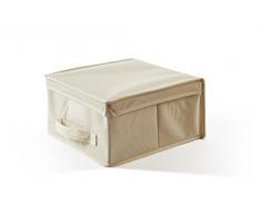 Perfetto Più - EasyBox - Boîte de Rangement en Tissu - 28 x 30 x 15,5 cm, écru
