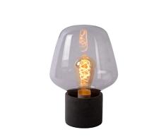 Lucide 45569/01/65 Lampe de table, Verre, E27, 40 W, FumÃ©, Gris